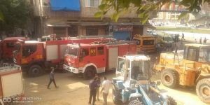 مصرع شخص وإصابة 9 فى حريق مصنع ملابس بالإسكندرية 2