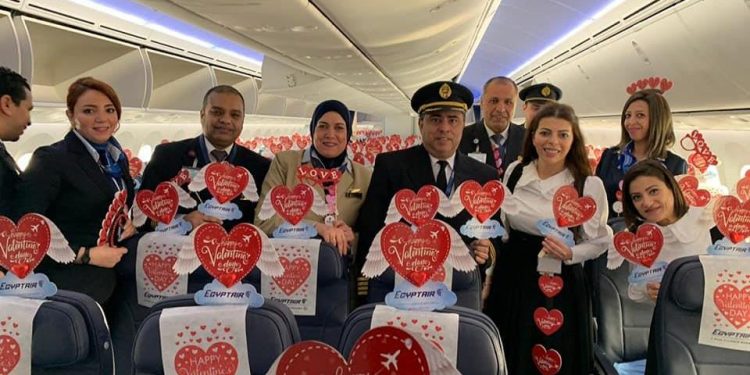احتفال مصر للطيران بعيد الحب