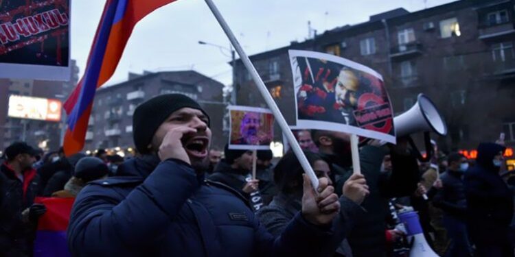 التظاهرات في ارمينيا