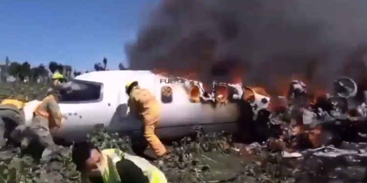 مصرع وإصابة 20 شخص في تحطم طائرة بروسيا (فيديو) 1
