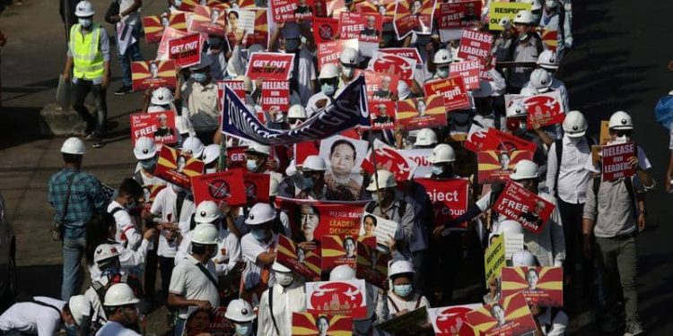 مظاهرات في ميانمار