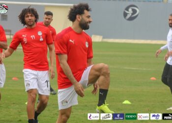 محمد صلاح والنني من مران المنتخب اليوم