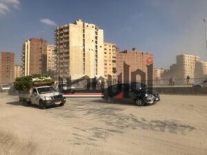 اعادة فتح الطريق الدائري امام السيارات عقب تفجير برج فيصل المحترق 3