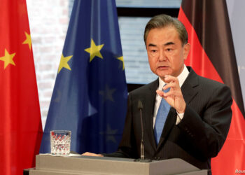 China's Foreign Minister Wang Yi addresses the media during a joint news conference with German Foreign Minister Heiko Maas (not pictured) as part of a meeting in Berlin, Germany September 1, 2020. Michael Sohn/Pool via REUTERS