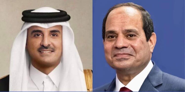 الرئيس السيسي يتلقى اتصالا هاتفيا من أمير قطر لتهنئته بحلول شهر رمضان 1