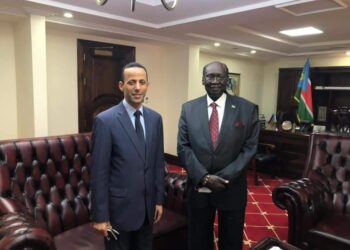 السفير المصري في جوبا يلتقي بوزير شئون الرئاسة الجديد بجنوب السودان 5