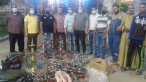 حملة نص الليل ... غلق 3 مقاهي ومصادرة عدد 61 شيشة فى حملة للتفتيش على المقاهى بأخميم 4