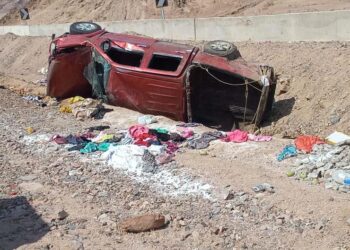 إصابة 3 أشخاص في حادث انقلاب سيارة بجنوب سيناء 3