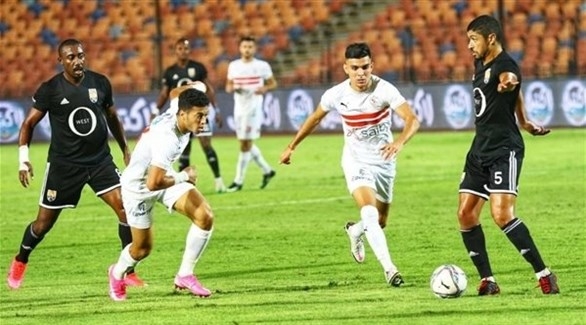لاعبي الزمالك في إحدى مباريات الدوري المصري