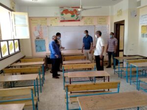 رئيس مدينة الطود بالأقصر يتفقد المدارس لاستقبال امتحانات الشهادة الإعدادية 5