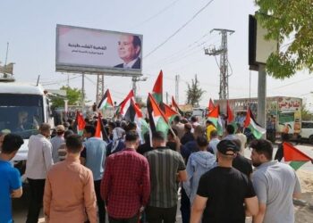 حشد شعبي لاستقبال رئيس المخابرات المصرية في غزه
