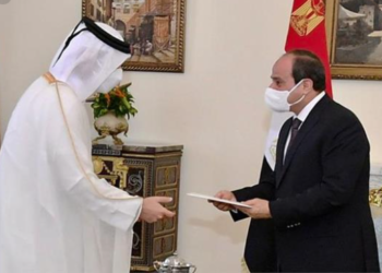 السيسي يستقبل وزير خارجية قطر