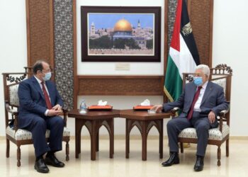 لقاء رئيس المخابرات العامة مع الرئيس الفلسطيني