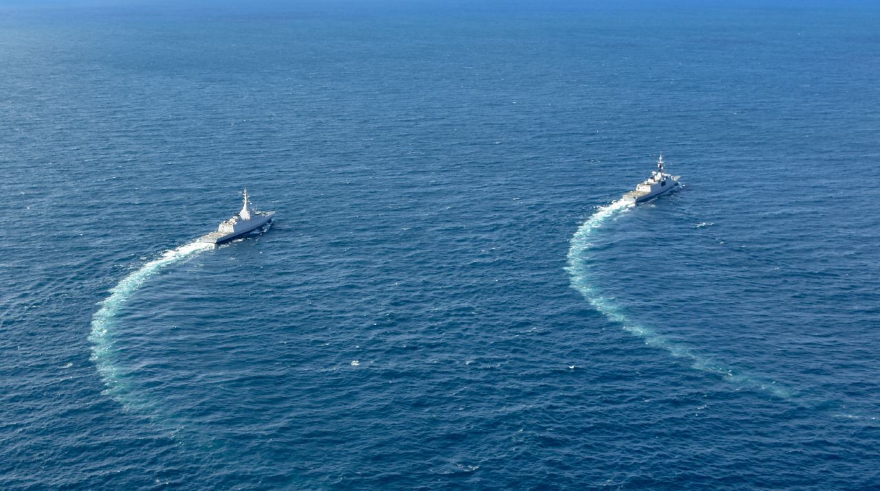 البحرية المصرية والفرنسية تنفذان تدريباً بحرياً عابراً فى نطاق الأسطول الشمالى 3