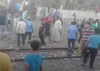 مصرع سيدة حادث تصادم قطار باتوبيس بمنطقة حلوان 2