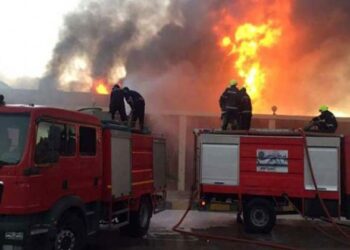الدفع بـ 10 سيارات إطفاء للسيطرة على حريق محطة فرز وتعبئة الحاصلات بالبحيرة (فيديو) 2