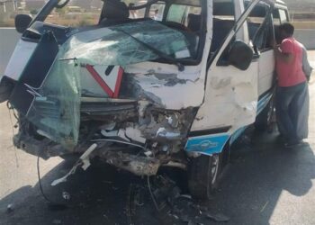 ضبط السائق المتسبب  في حادث تصادم سيارتين ميكروباص بحلوان(صور) 1