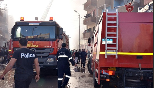 إصابة ضابطين و أفراد شرطة بـ حريق كنيسة أبو سيفين