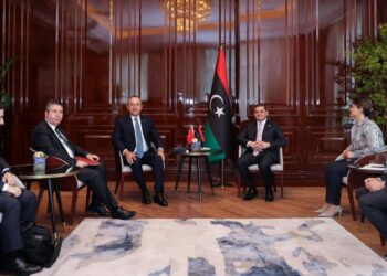 رئيس حكومة الوحدة الوطنية الليبية يلتقي وزير الخارجية التركي 1