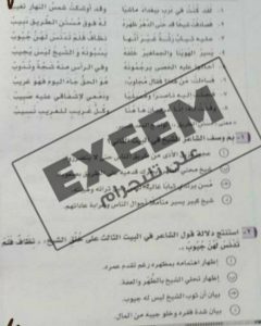 ثانوية عامة 2021.. اول صور من تسريب امتحان اللغة العربية للشعبة الأدبية  2