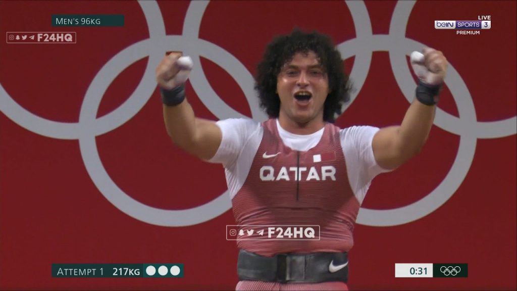 فارس حسونة يثبت فشل اتحاد رفع الأثقال المصري و يفوز لقطر بالميدالية الذهبية في أولمبياد طوكيو 2020