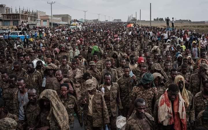 إذلال الجيش الإثيوبي في تجراي .. قوات تحرير الإقليم تستعرض آلاف الأسرى | فيديو 1