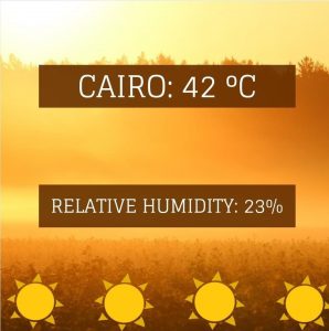 خلي بالك.. درجات الحرارة وصلت لـ 42 والرطوبة 23 بالقاهرة 2