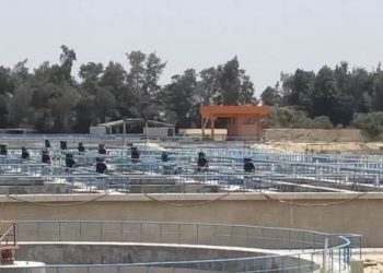 جارٍ الانتهاء من الهيكل الخراساني لمحطة رفع مياه الصرف بالنوبارية الجديدة 1