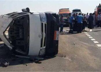 إصابة 5 أشخاص في حادث سيارة أجرة بـ المنيا