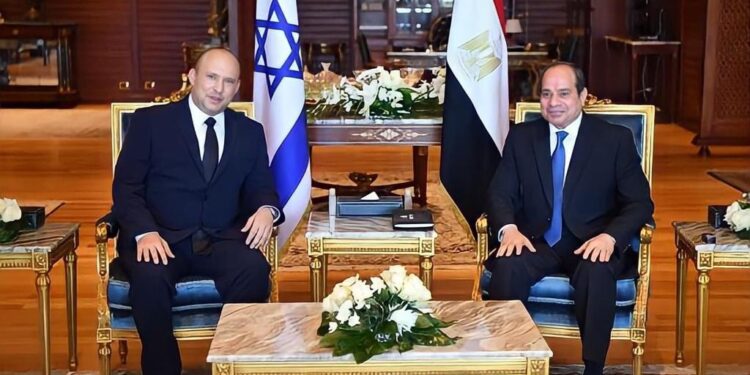 السيسي يبدأ مباحثات مع رئيس وزراء إسرائيل 1