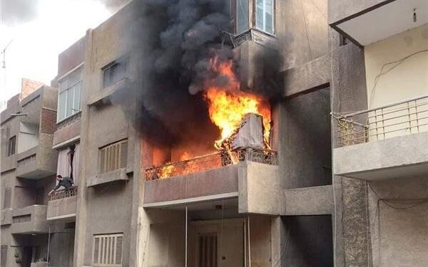 انتداب المعمل الجنائي لمعاينة حريق شقة بمدينة نصر 1
