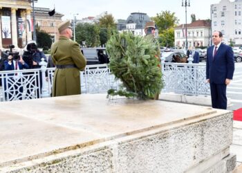 "راضي" ينشر صورا لـ وضع السيسي إكليلا من الزهور بالنصب التذكاري في المجر 8
