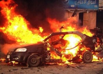 تفجير سيارة ضابط شرطة في بغداد 1