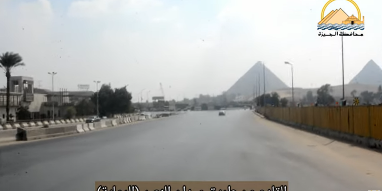 فيديو توضيحي لمسار التحويله المرورية الأولي البديلة عن شارع الهرم للتسهيل علي المواطنين 1