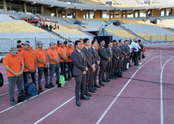 انتشار الأطقم الأمنية للمجموعة الافريقية بإستاد برج العرب قبل مباراة مصر وليبيا 2