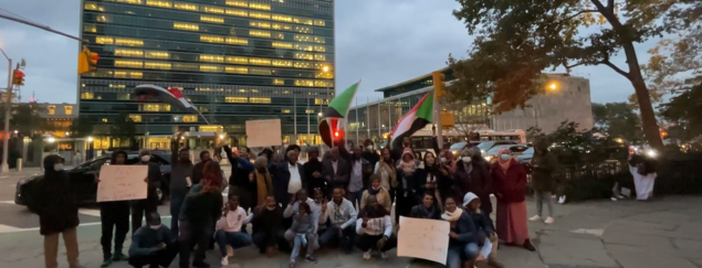 مظاهرات أمام مقر الأمم المتحدة بنيويورك تُطالب بعودة «المسار الديمقراطي» في السودان 1