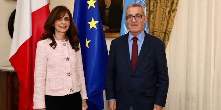 استقبال وزير الشئون الخارجية والأوروبية المالطي لسفيرة مصر في فاليتا