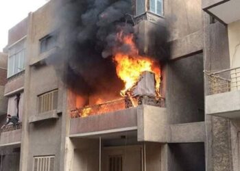 حريق شقة سكنية بالزيتون