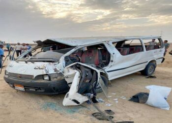 إصابة سائق و5 طالبات في حادث تصادم بسوهاج 2