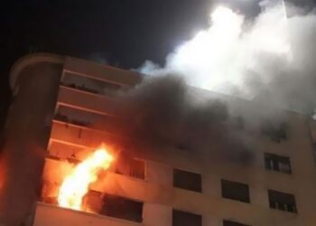نشوب  حريق داخل شقة سكنية فى العمرانية 5