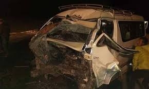 إصابة 10 أشخاص خلال تصادم سيارتين في بني سويف 1