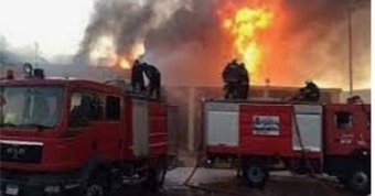 نشوب حريق هائل بمصنع أقطان بسمنود 1