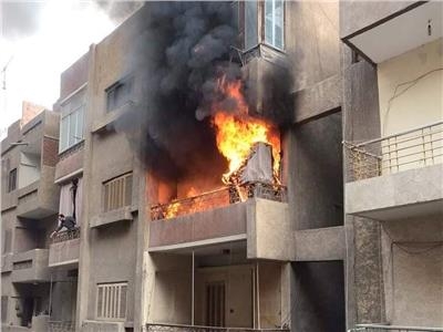 انتداب المعمل الجنائي لمعاينة حريق نشب داخل شقة بالمرج
