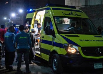 أصابة 9 أشخاص في حادث تصادم  أسفل نفق الشيخ فضل بالمنيا 1