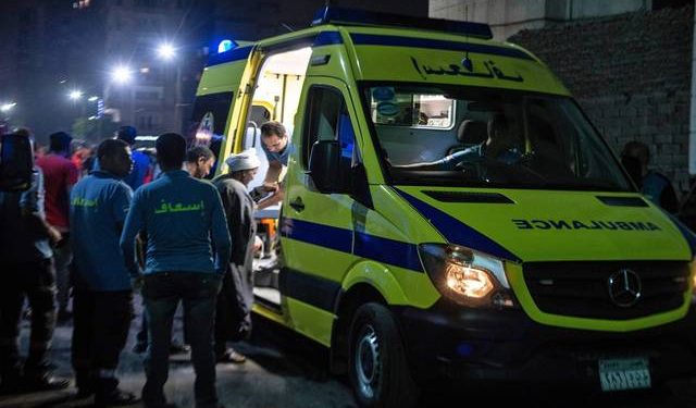 أصابة 9 أشخاص في حادث تصادم  أسفل نفق الشيخ فضل بالمنيا 1