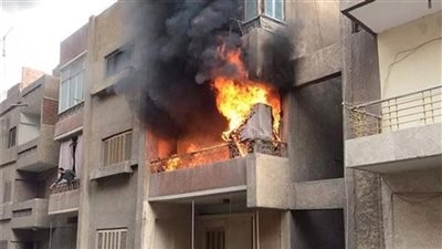 استكمال التحقيقات في حريق نشب داخل شقة بالمرج 