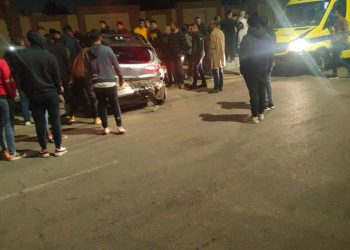 إصابة ثلاثة أشخاص في تصادم 3 سيارات بمنطقة الجامعة القديمة بالإسماعيلية 1