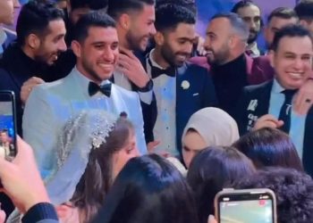 بالصور.. نجوم الأهلي يشعلون حفل زفاف رامي ربيعة 1