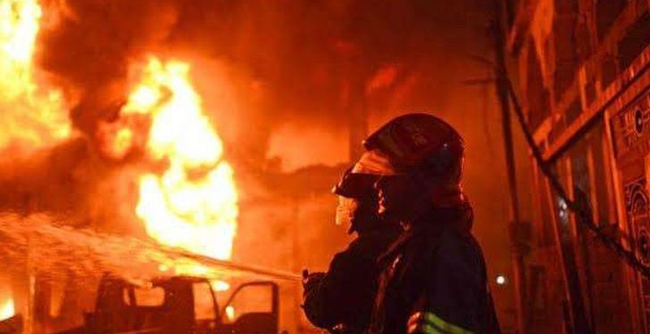 حريق هائل يلتهم مصنع مواد كيمياوية بمدينة السلام 1
