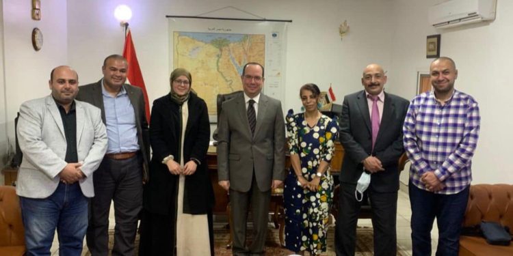 السفارة المصرية في جوبا تستقبل قافلة طبية مصرية.